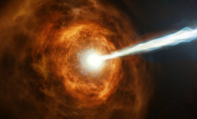 Záblesk gama žiarenia. Ilustračné foto – NASA