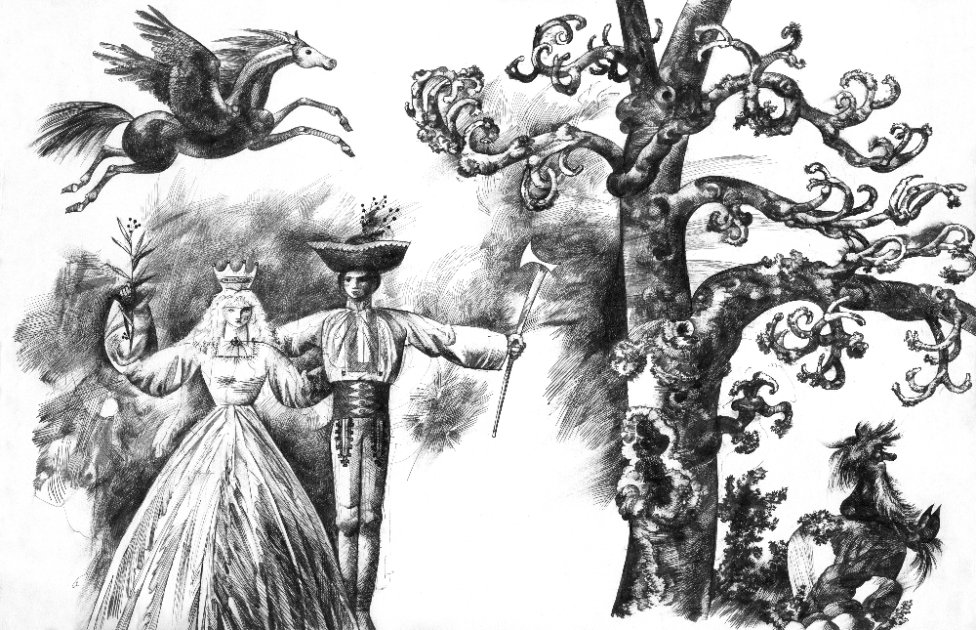 Štefan Cpin, ilustrácia z knihy Strieborná kniha rozprávok