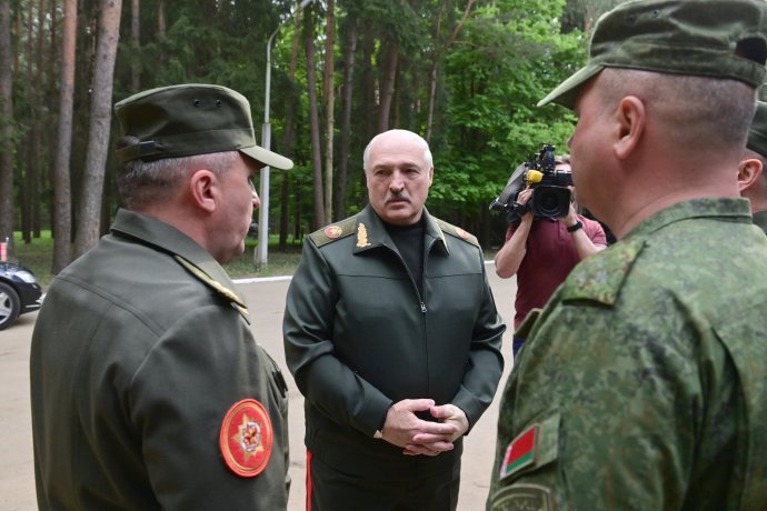 Prezident Lukašenko na návšteve u vojakov (15. mája 2023). Foto – president.gov.by