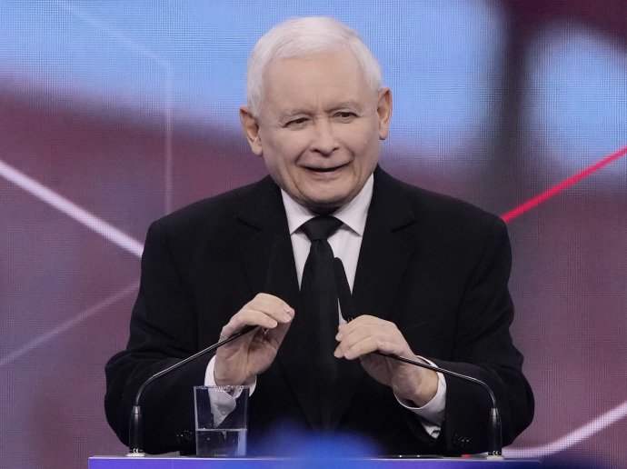 Jarosław Kaczyński na sneme strany. Foto - TASR/AP