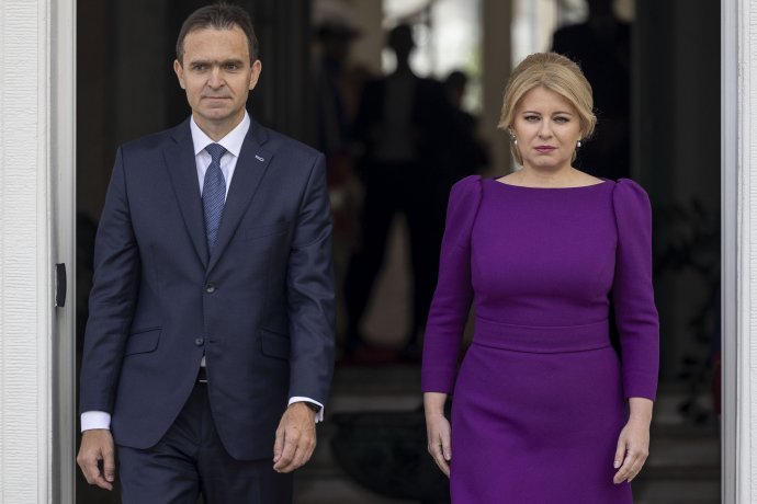 Premiér Ľudovít Ódor a prezidentka Zuzana Čaputová. Foto N - Tomáš Benedikovič