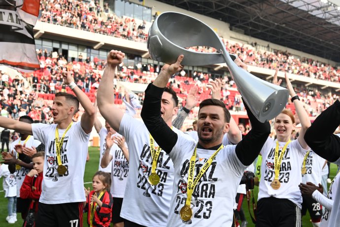 Oslavy víťazstva Slovnaft Cupu. Foto - TASR/Lukáš Grinaj