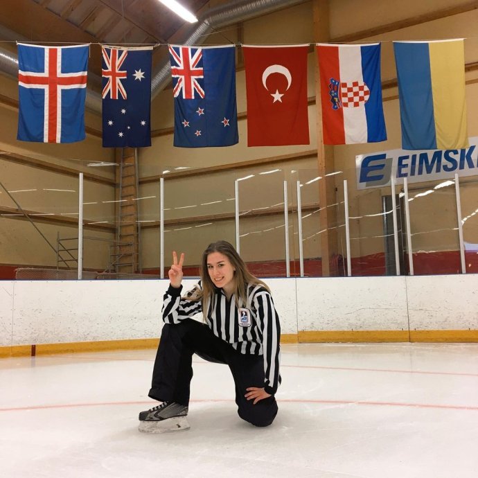 Eva Mária Moleková ako rozhodkyňa na majstrovstvách sveta. Foto - archív Evy Márie Molekovej