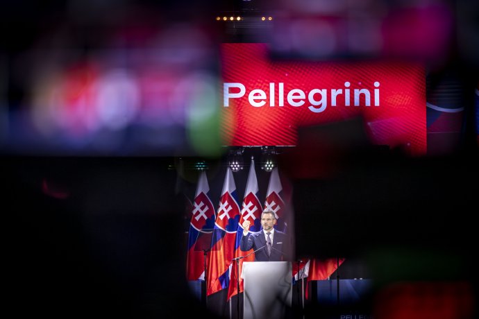 Predseda Hlasu Peter Pellegrini počas sobotného snemu strany v Púchove. Foto N - Tomáš Benedikovič