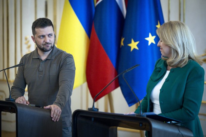 La présidente Caputova a accueilli le président ukrainien Zelensky en juin 2023 à Bratislava. Photo N - Tomáš Benedikovič