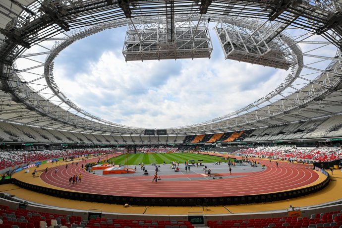 A Nemzeti Atlétikai Központ 2023. augusztus 18-án, egy nappal a budapesti atlétikai világbajnokság kezdete előtt. Fotó - MTI / Illyés Tibor