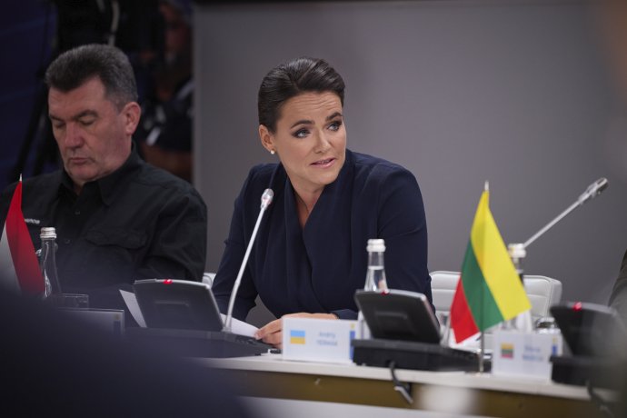 Novák Katalin a Krími Platform plenáris ülésén. Fotó - TASR/AP