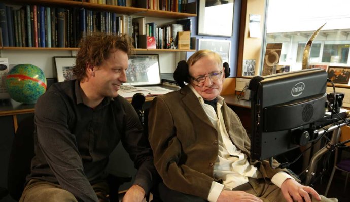 Thomas Hertog a Stephen Hawking. Foto - archív T. H.