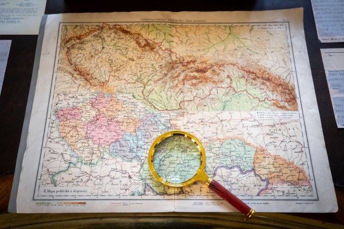Az első csehszlovák köztársaság térképe. Fotó N - Vladimír Šimíček