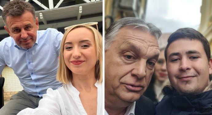 Palásti Orsolya Sára és Sólymos László, illetve Mácsadi István és Orbán Viktor. Fotók - a Most–Híd FB-oldala, ill. Mácsadi István FB-oldala