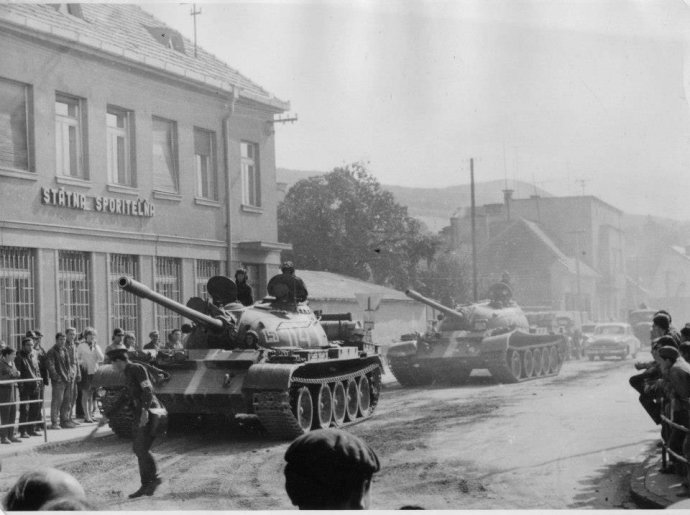 Rožňava v auguste 1968. Foto - Facebook/Klub priateľov starej Rožňavy
