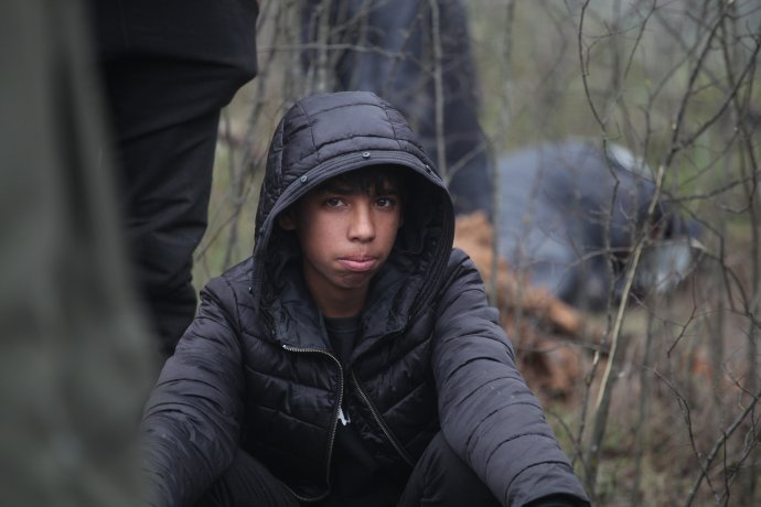 Migrant na srbsko-maďarskej hranici. Foto - Andrej Bán