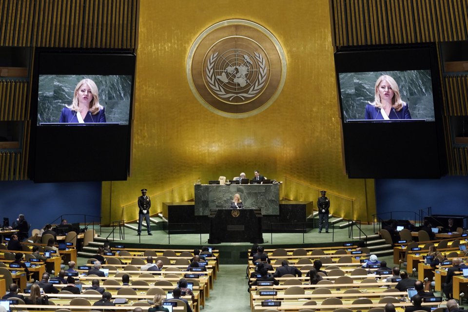 Zuzana Čaputová počas prejavu. Foto - AP/TASR