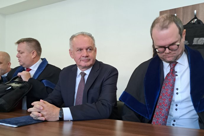Andrej Kiska exállamfő a tárgyaláson. Fotó - TASR