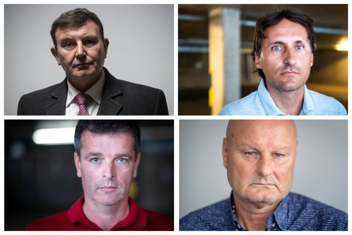 Zľava hore v smere hodinových ručičiek: František Imrecze, Ľudovít Makó, Bernard Slobodník a Boris Beňa. Foto N – Tomáš Benedikovič, Vladimír Šimíček