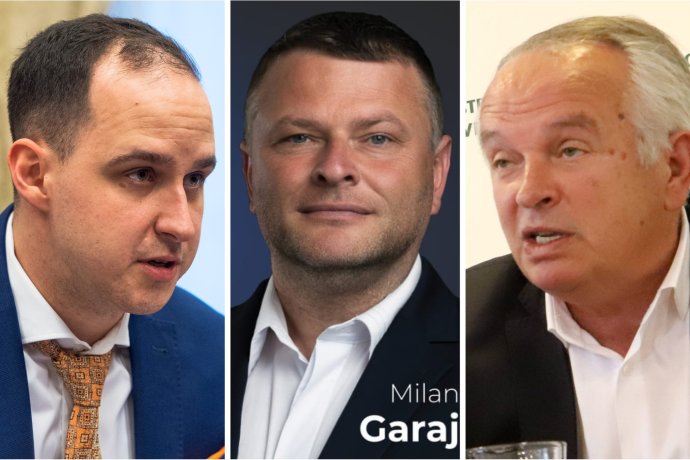Prvými tromi náhradníkmi kandidátky SNS sú podľa počtu krúžkov Milan Garaj (v strede), Adam Lučanský (vľavo) a Miroslav Radačovský (vpravo). Foto - TASR/Facebook M. Garaja