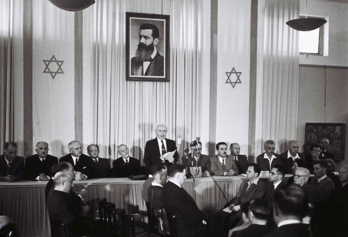 Vyhlásenie nezávislosti Izraela. Foto - izraelské ministerstvo zahraničných vecí/Wikimedia Commons
