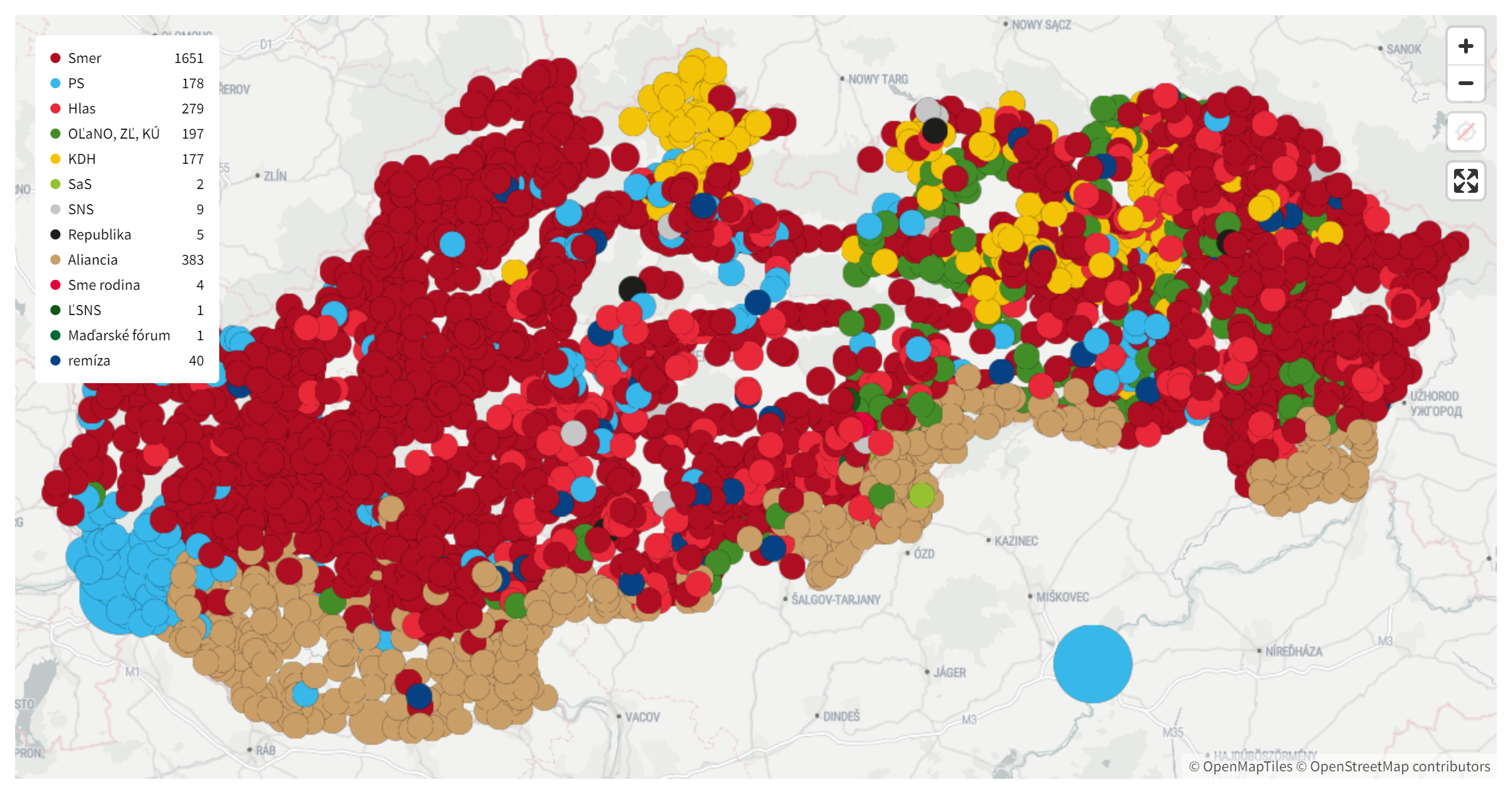 Pozrite sa, ako volili vaši susedia (+ mapa Slovenska)
