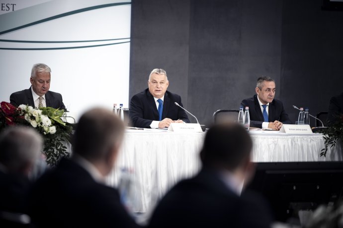 Orbán Viktor a Máért ülésén. Fotó - MTI/Miniszterelnöki Sajtóiroda/Fischer Zoltán