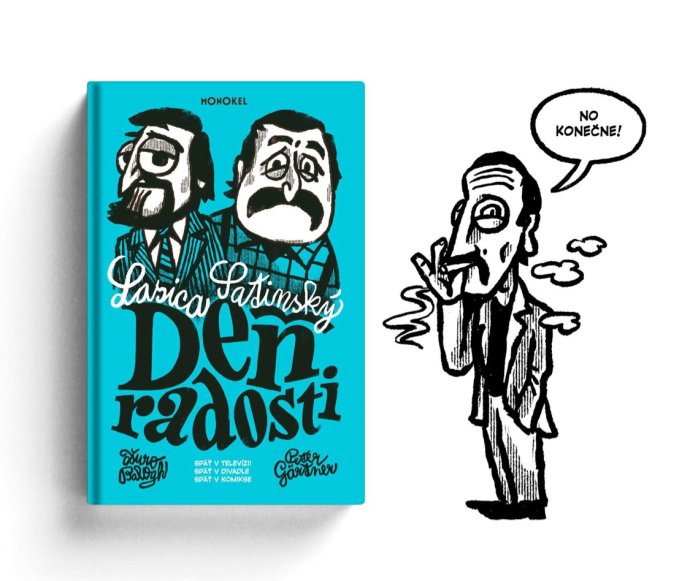 Obálka novej knihy, ktorá je príbehom dvojice Lasica & Satinský s Jarom Filipom. Foto - Monokel