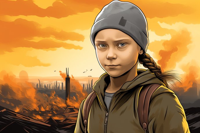 Greta Thunberg. Ilustrácia – Midjourney