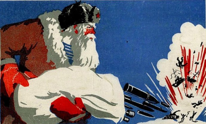 Szovjet karácsonyi képeslap. Forrás - Wikipedia/historylab.dennikn.sk