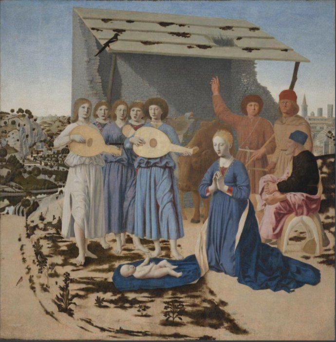 Piero della Francesca: Narodenie, okolo 1480, The National Gallery London