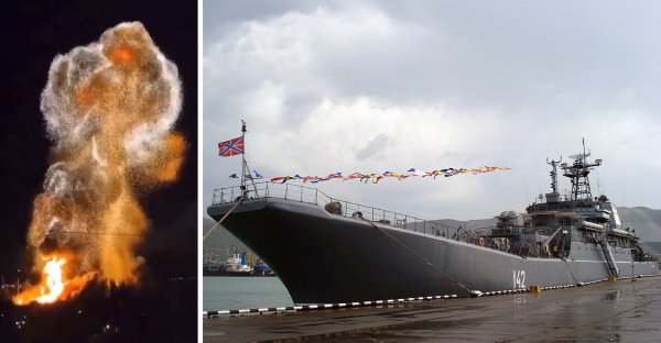 Ukrajinci na Kryme zasiahli ruskú výsadkovú loď. Nepríjemná správa pre Moskvu, vraví expert