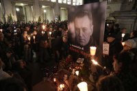 Zhromaždenie na počesť zosnulého ruského opozičného lídra v Ríme. Foto - TASR/AP