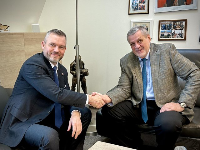 Peter Pellegrini a Ján Kubiš pred druhým kolom prezidentských volieb. Zdroj - FB Petra Pellegriniho