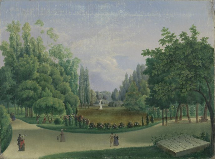 Majsch, Sebastian: Petržalský park (1848). Plátno, olej, 47 x 63,3 cm. Reprofoto - GMB