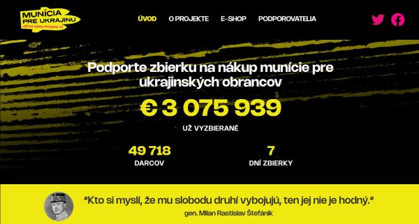 Ste úžasní, odkazujú Ukrajinci na Slovensko. Ako svet reaguje na zbierku pre muníciu