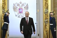 Vladimir Putin počas inaugurácie za ruského prezidenta. Foto - TASR/AP