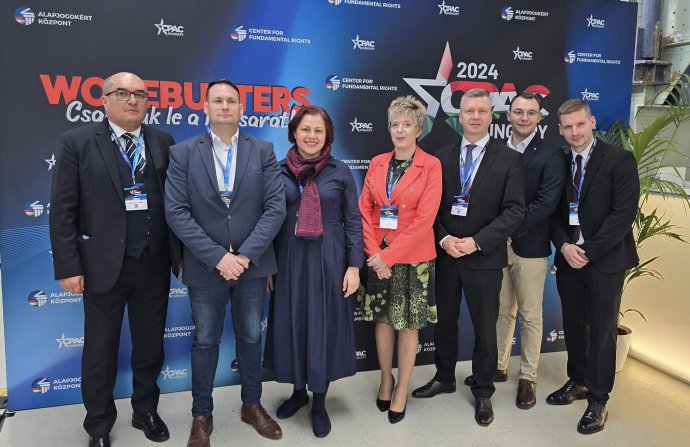 Forró Krisztián a budapesti CPAC konferencián. Fotó - FK Facebook-oldala