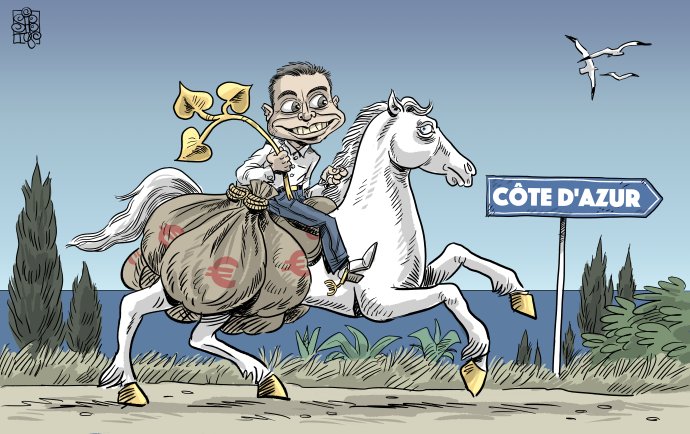 Shooty karikatúrája Peter Kažimírról