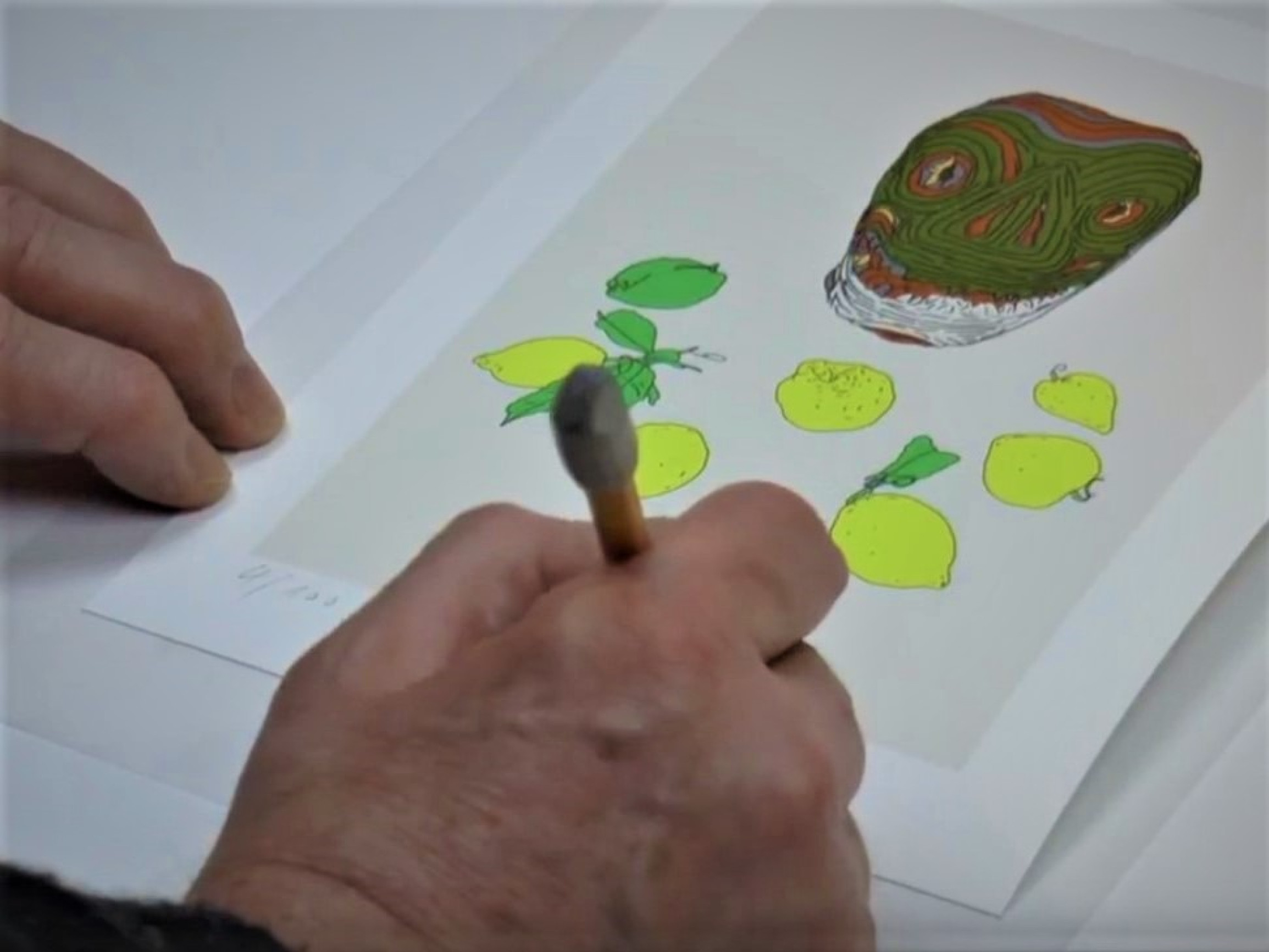 Terenove grafiky: Maska s citrónmi