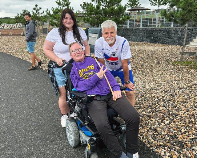 Petr Burda alias stounman29 je senzáciou sociálnych sietí. Na fotografii s českým prezidentom Petrom Pavlom. Foto - Petr Burda