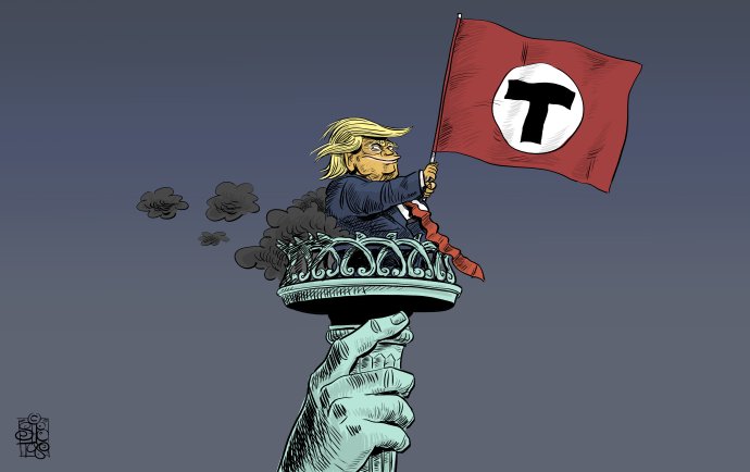 Donald Trump. Karikatúra N - Shooty