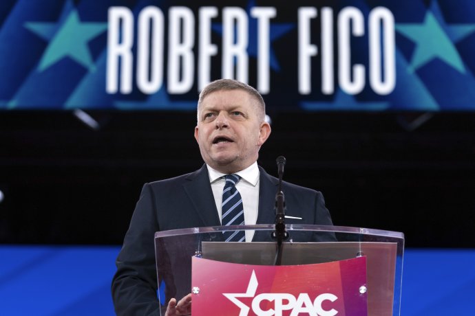 Robert Fico az amerikai CPAC-en idén februárban. Fotó - TASR/AP