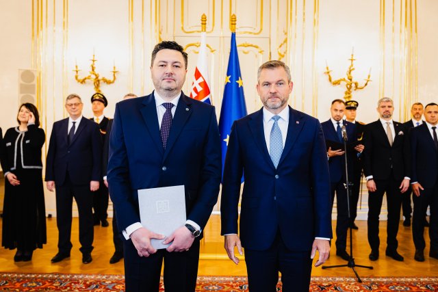 František Mozer s prezidentom Pellegrinim. Foto - kancelária prezidenta