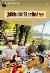 Erik Kaliňák, Richard Glück a bratia Tateovci. Foto – Erik Kaliňák/Instagram