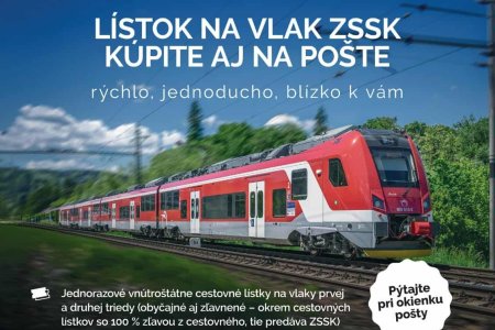 Lístky na vlak začala predávať aj pošta. Služba bude pre ľudí, ktorí majú stres používať aplikáciu
