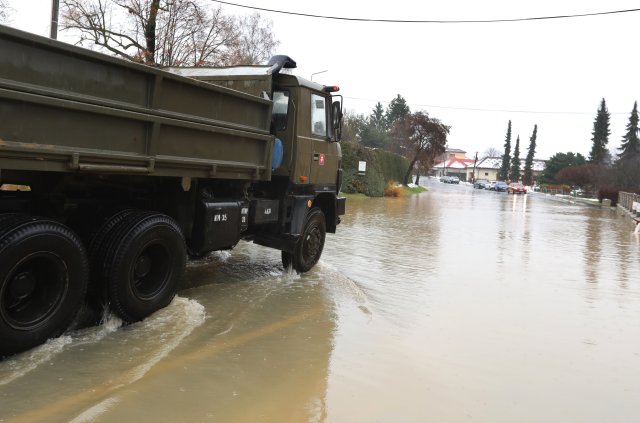 Povodeň na Sliači. Foto - TASR