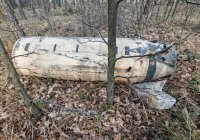 Zadná časť strely ATACMS v ruskom lese. Zdroj - ruské účty/X