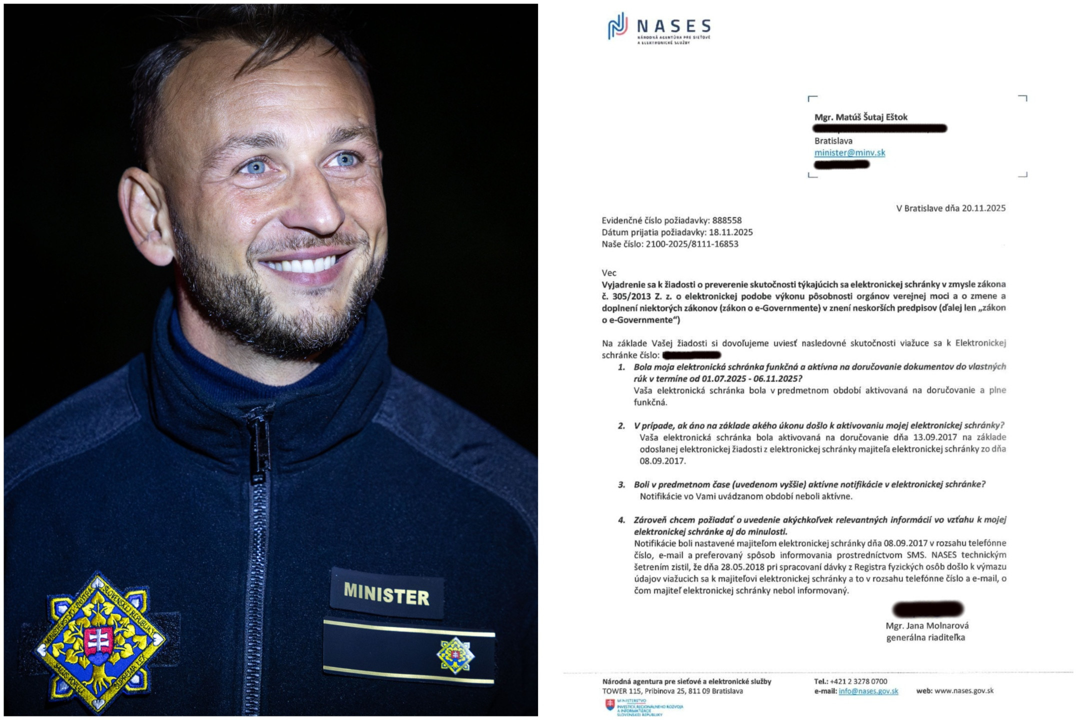 Príbeh elektronickej schránky Šutaja Eštoka pokračuje: U štátnej agentúry rýchlo vybavil potvrdenie pre súd