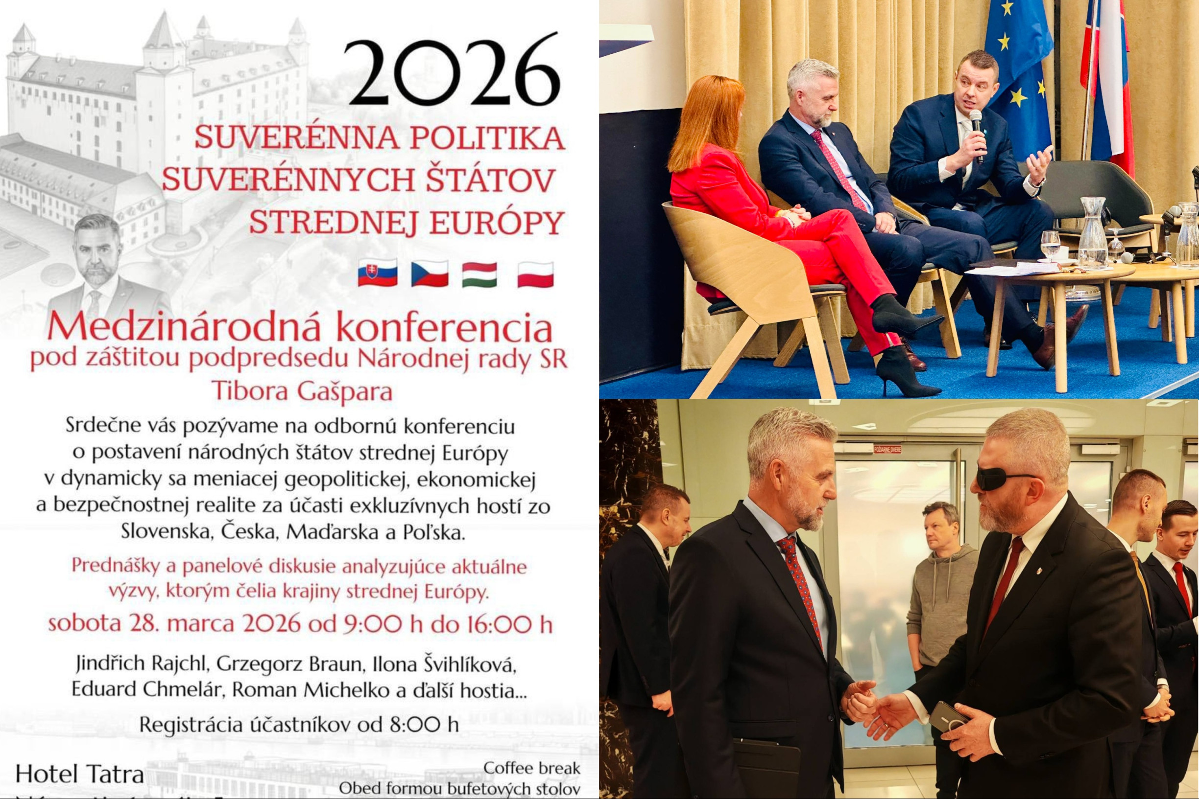 Gašparovi noví známi: na konferencii vystupoval s antisemitom Braunom aj kontroverzným Rajchlom