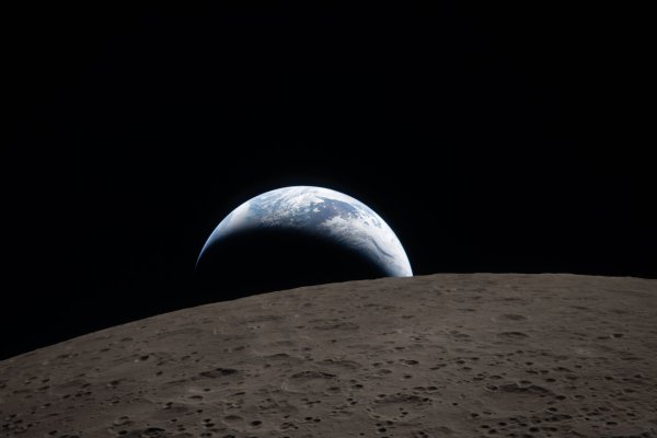 The Earth viewed from space during lunar missions