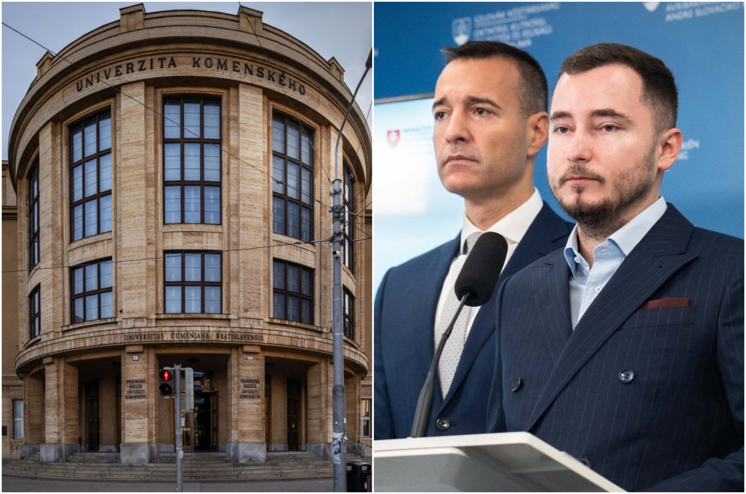 Štátny tajomník Róbert Zsembera (vpravo), minister školstva Tomáš Drucker (vľavo). Foto – Tomáš Benedikovič, FB Robert Zsembera